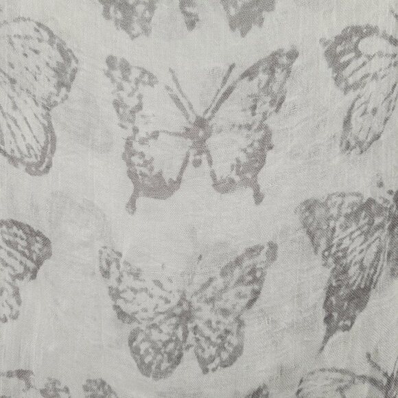 Butterfly Scarf/Wrap with Orange Tassels - Picture 6 of 9